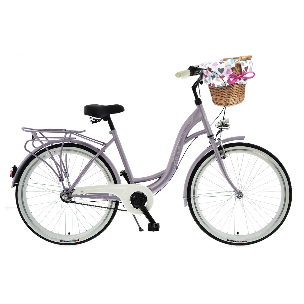 Science Partially Realistic Bicicleta Dama cu Cos Rachita Kands® S-Comfort 3 viteze Roti din aluminiu  marimea 26" Violet metalizat Cadru 18'', 155-180 cm inaltime, Lumini cu  leduri - eMAG.ro