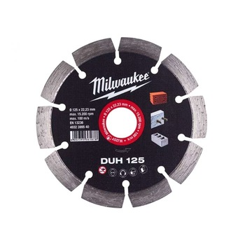 Disc diamantat segmentat 125X22.3 mm DUH125 4932399540 Milwaukee Disc diamantat segmentat 125X22.3 mm DUH125 4932399540 Milwaukee