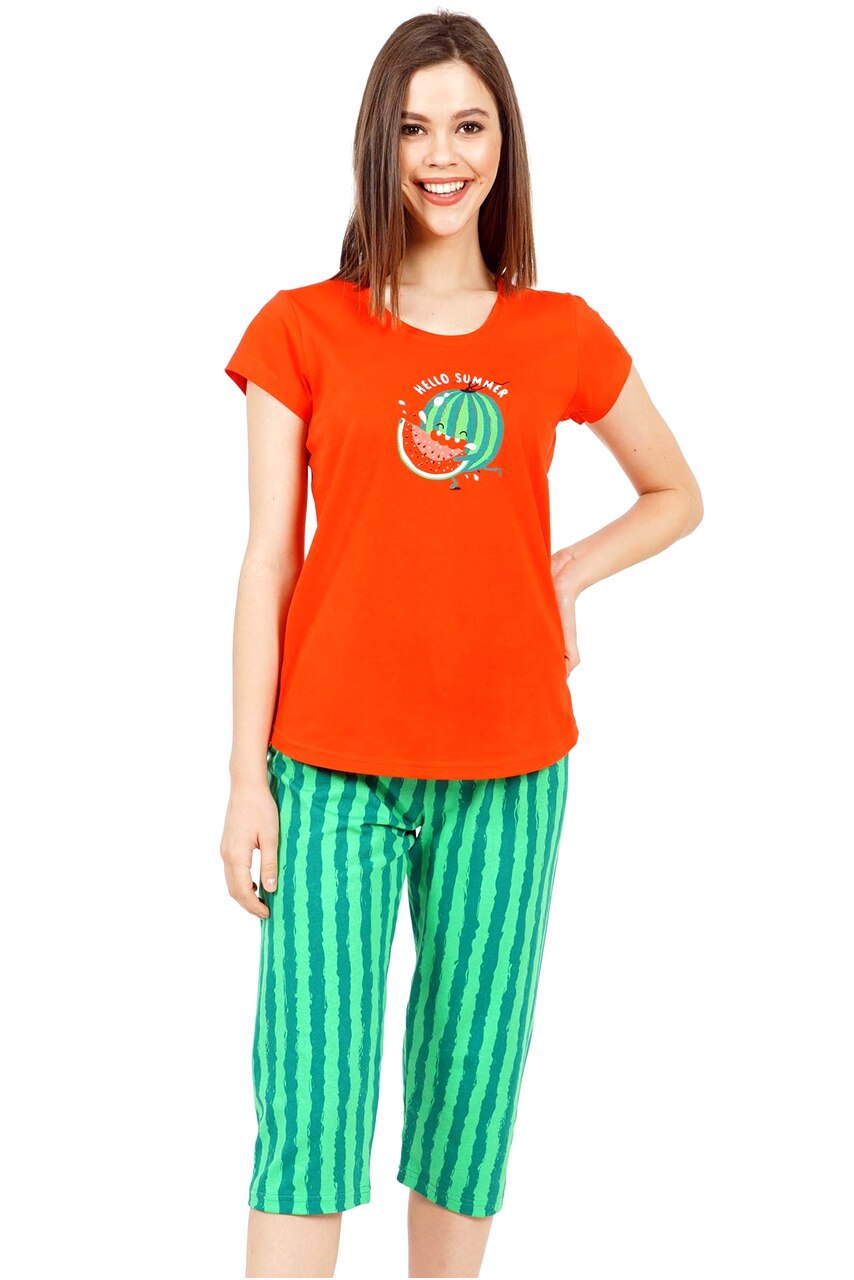 Pijama Dama, Vienetta, Model 'Hello Summer', Culoare Rosu