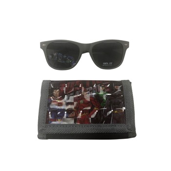 Set ochelari de soare si portofel pentru copii, model Liga Dreptatii, 100% protectie UV, +3 ani, Gri Multicolor, BBL2268 Set ochelari de soare si portofel pentru copii, model Liga Dreptatii, 100% protectie UV, +3 ani, Gri Multicolor, BBL2268