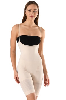 Body modelator dama cu pantalon Serena, model 1255, Bej Body modelator dama cu pantalon Serena, model 1255, Bej