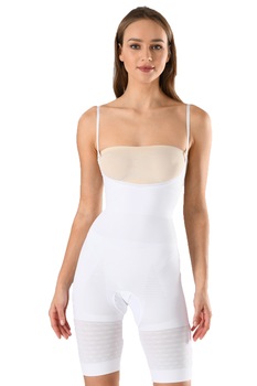 Body modelator dama cu pantalon Serena, model 1255, Alb Body modelator dama cu pantalon Serena, model 1255, Alb