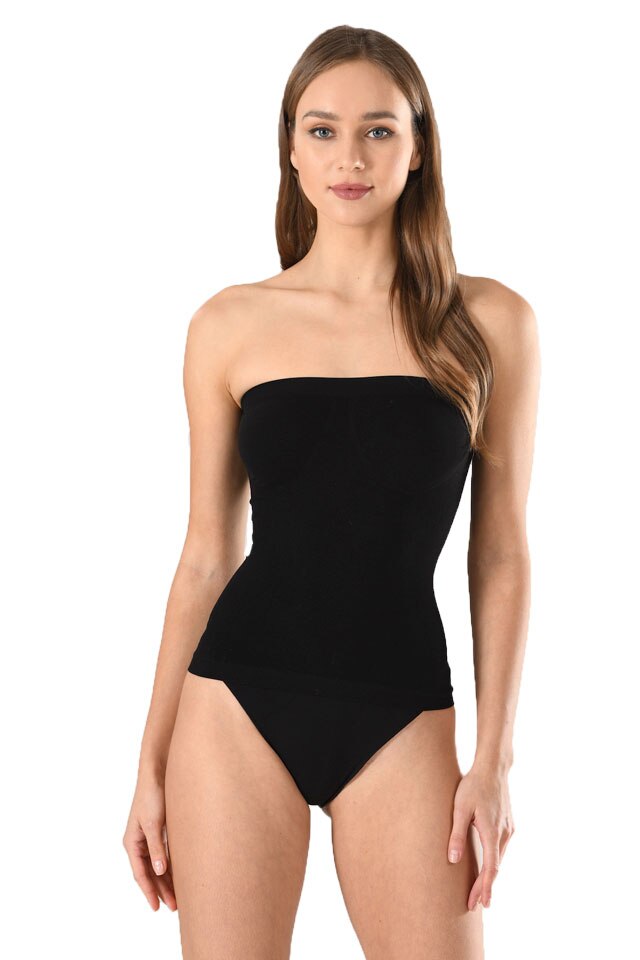 Maiou modelator fara bretele dama Serena, model 1403, Negru