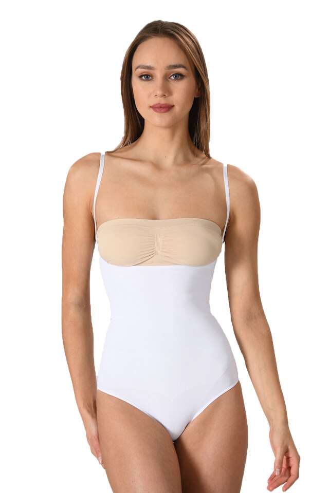 Body modelator cu bretele subtiri dama Serena, model 17332, Alb