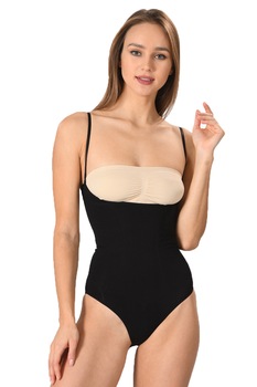 Body modelator cu bretele subtiri dama Serena, model 17332, Negru Body modelator cu bretele subtiri dama Serena, model 17332, Negru