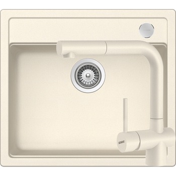 Kit chiuveta Schock Mono N-100 570 x 510 mm si baterie Schock Laios Magnolia Cristadur cu Dus Extractibil Kit chiuveta Schock Mono N-100 570 x 510 mm si baterie Schock Laios Magnolia Cristadur cu Dus Extractibil