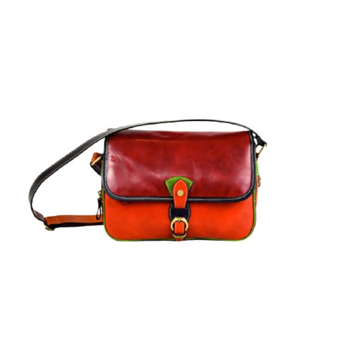 TORNABUONI, ANTIGUA, válltáska, bőr, többszínű, 29x10x19 cm