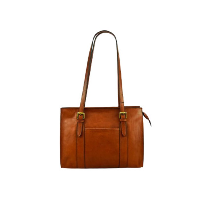 TORNABUONI, AVEIRO, válltáska, bőr, barna, 35x27x12 cm