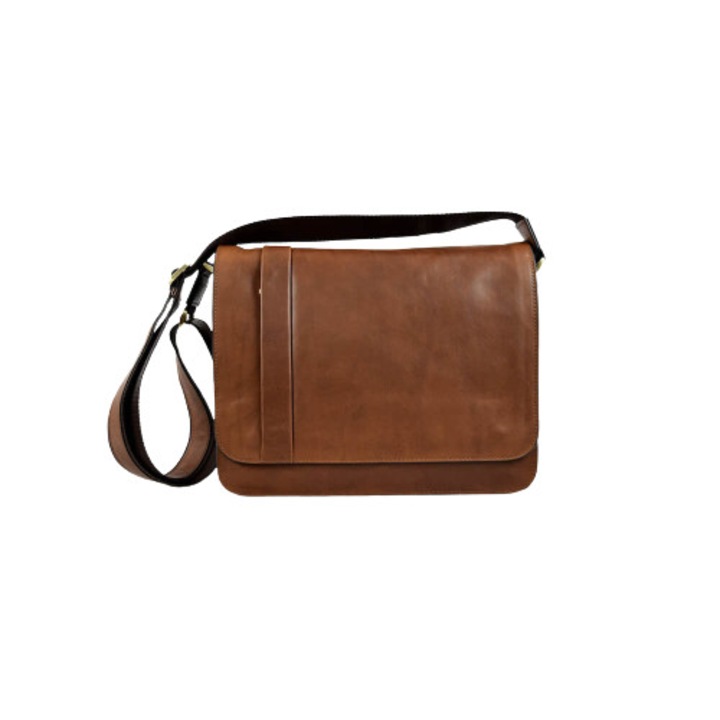 TORNABUONI, ROROS, válltáska, bőr, barna, 32x11x28 cm