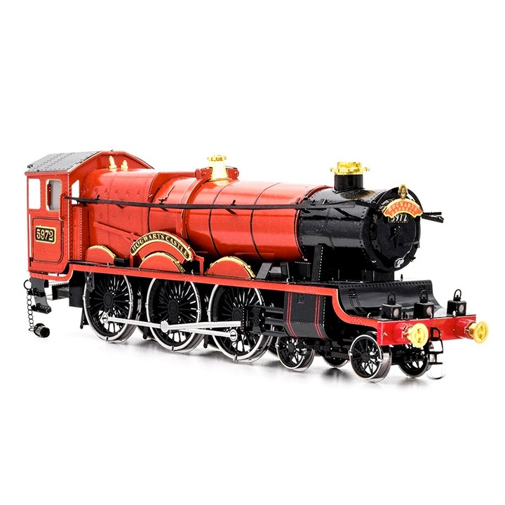 Нано пъзел 3D RoveZone, Метален, Модел на влака Harry Potter Hogwarts Train, 193 части