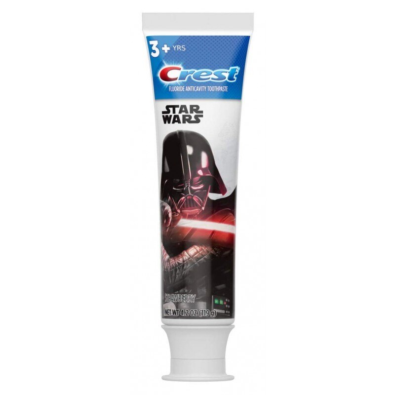 Pasta de Dinti Copii 3+ Ani, Crest, Star Wars, Darth Vader, Aroma Capsuni, Impotriva Cariilor, 119gr