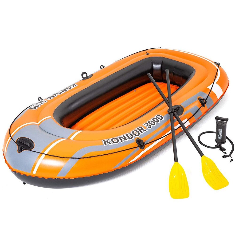 Barca gonflabila pentru 3 persoane Bestway Kondor 3000, include vasle si pompa