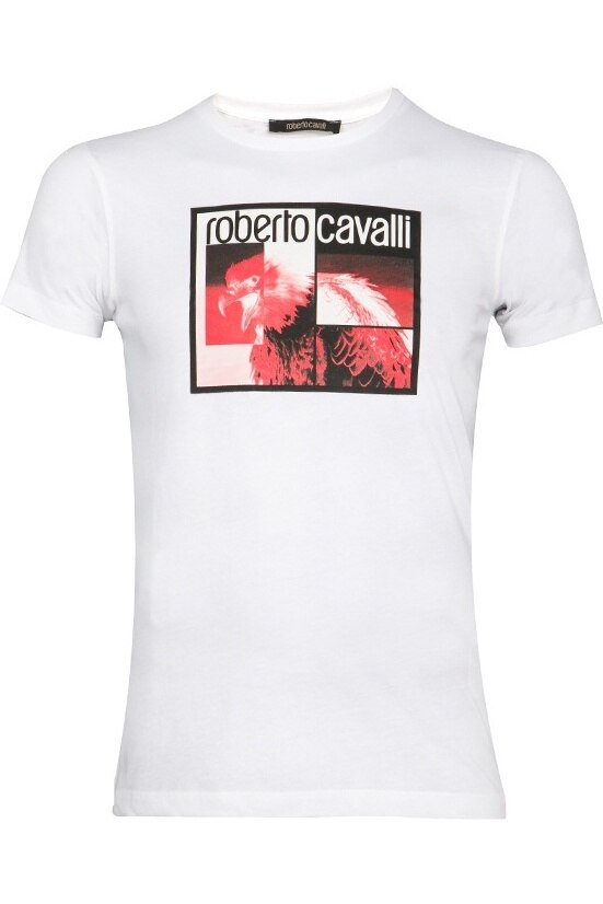 Tricou Barbati Roberto Cavalli HST68DA-2700053, Alb, XL