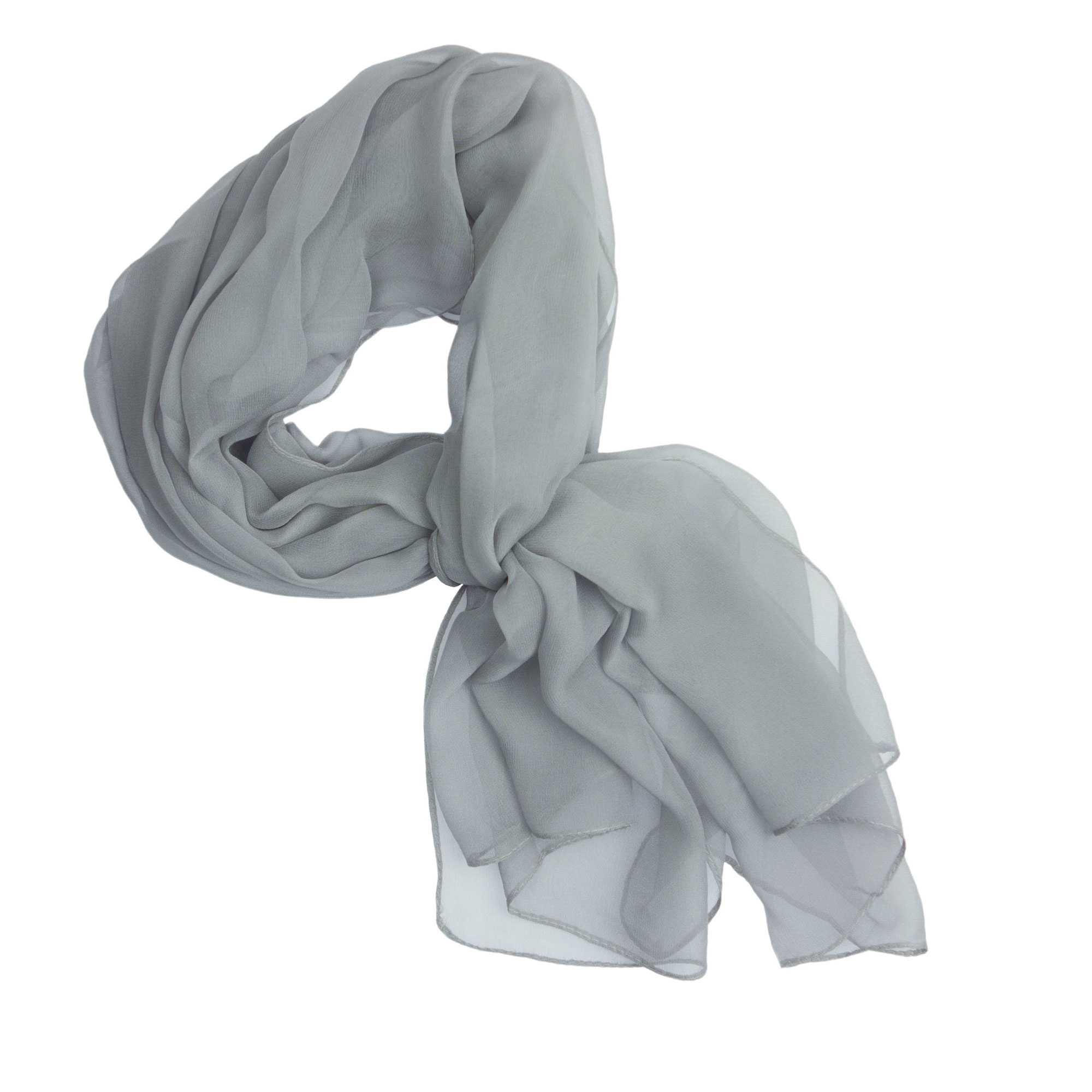 Esarfa de dama, uni, 40% matase 60% poliester, Gri - ES669