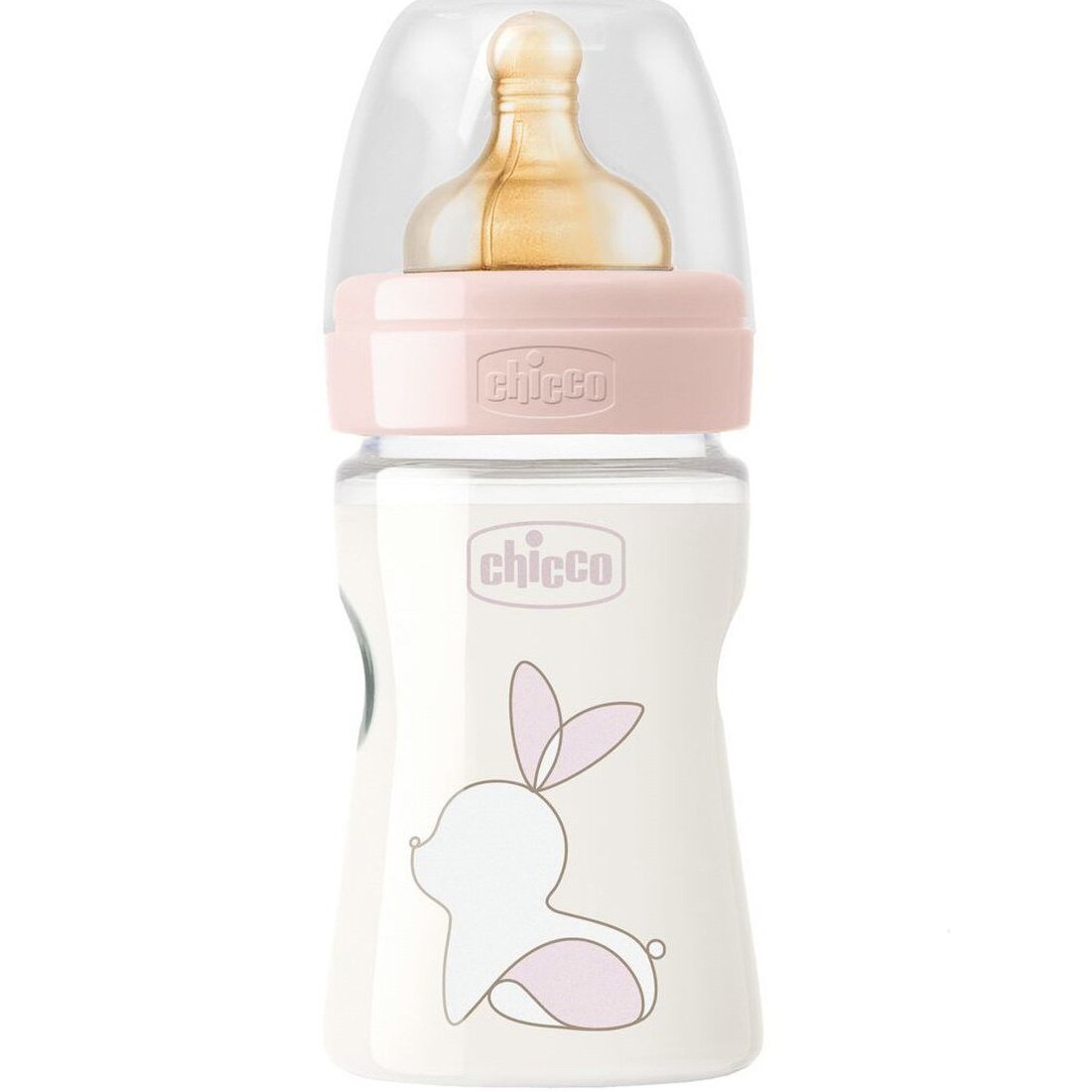 Biberon Chicco PP Original Touch, tetina cauciuc, flux lent, fete, 150ml, de la nastere