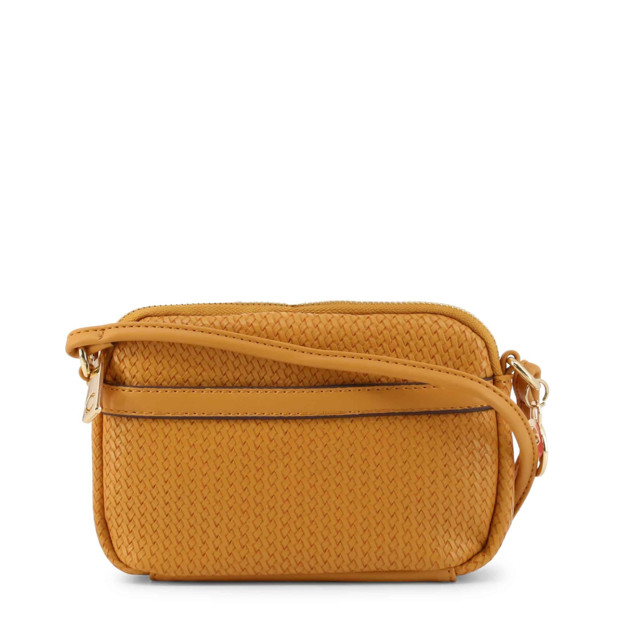 Geanta din piele cu bareta de umar, Casual, Carrera Jeans, Maro deschis, 20 cm