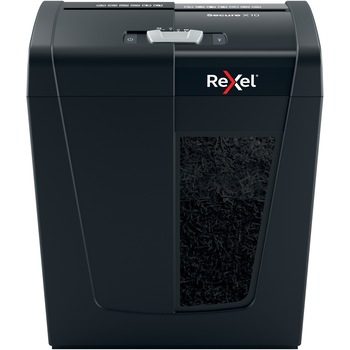 Distrugator documente manual REXEL SECURE X10, P4, cross-cut (confeti), 10 coli, 18l, negru Distrugator documente manual REXEL SECURE X10, P4, cross-cut (confeti), 10 coli, 18l, negru