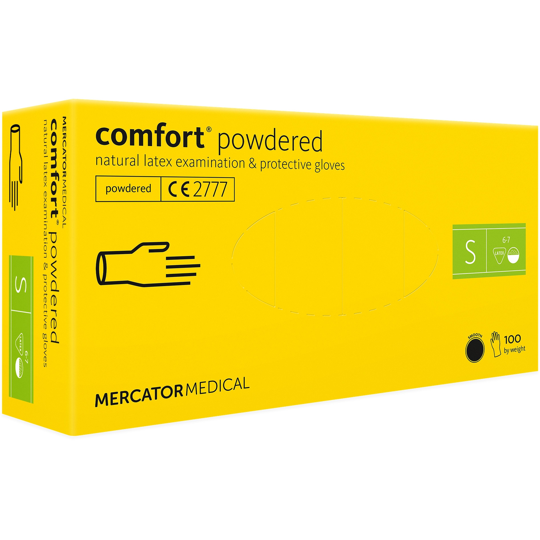 Set 100 bucati de manusi de examinare si protectie Mercator Comfort, S