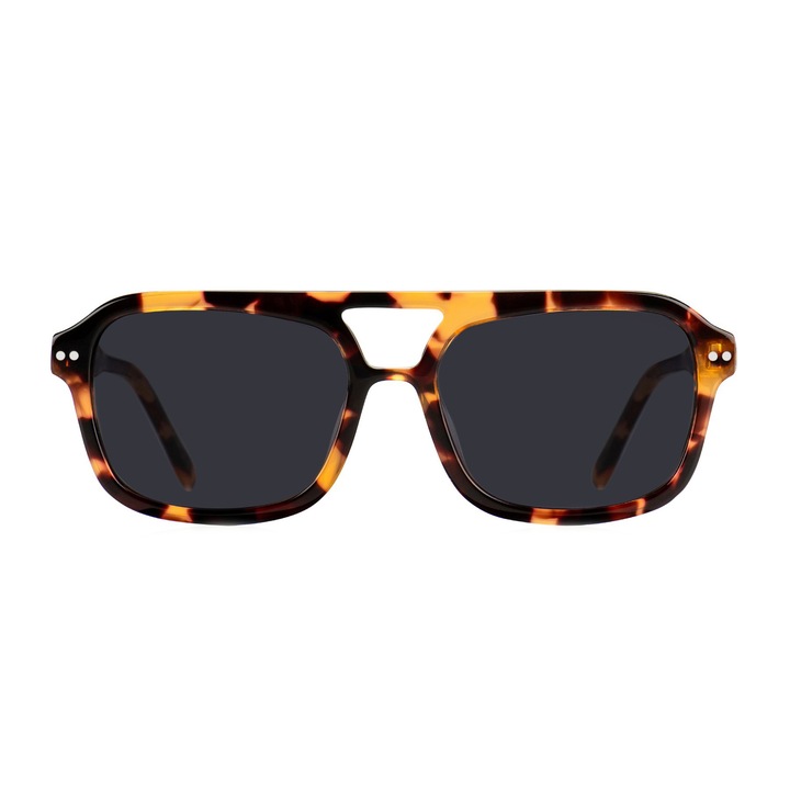 Ochelari de soare DE-Sunglasses, Texas, Protectie UV, Negru/Oranj
