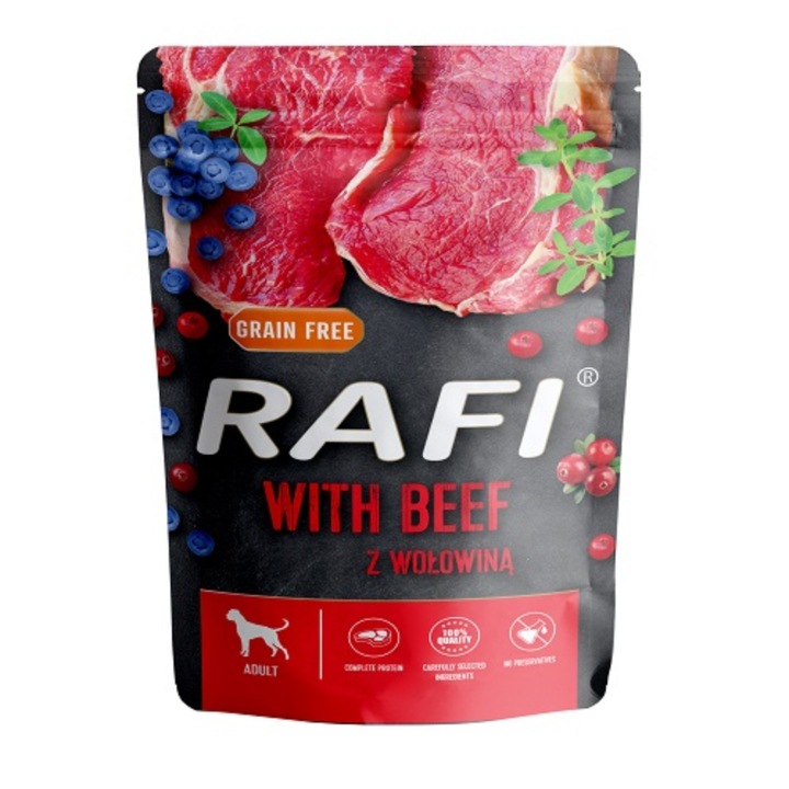 Hrana Junior pentru caini, Rafi, Vita, 500 g