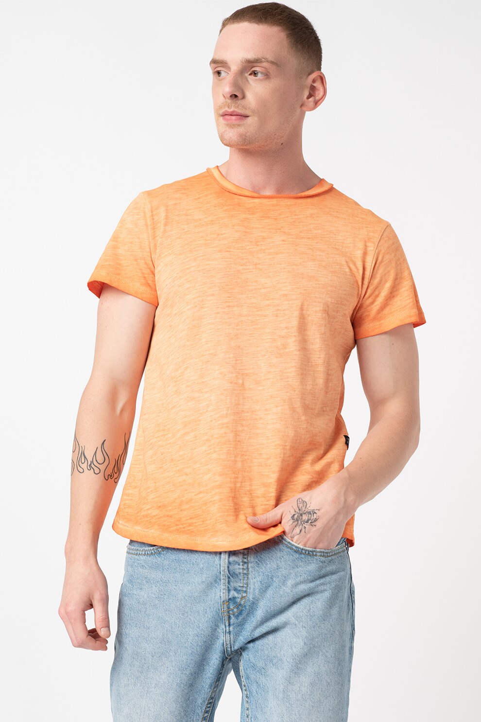Haily's, Tricou regular fit de bumbac Bmario, Oranj