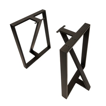 Set 2 picioare masa Quadra, metal, negru , 50 x 36 x 71 Set 2 picioare masa Quadra, metal, negru , 50 x 36 x 71
