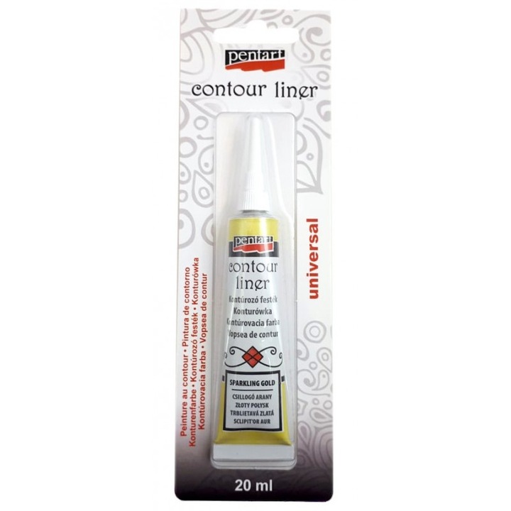 Kontúrozó festék 20 ml csillogó arany