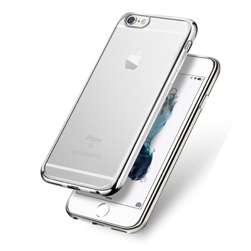 Husa din silicon Electroplating pentru IPHONE 6, argintiu