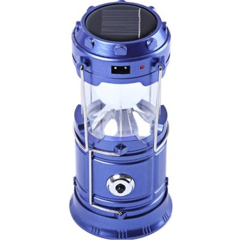 Lampa solara EDAR® de mana reincarcabila, pentru camping, vanatoare, pescuit, albastru Lampa solara EDAR® de mana reincarcabila, pentru camping, vanatoare, pescuit, albastru