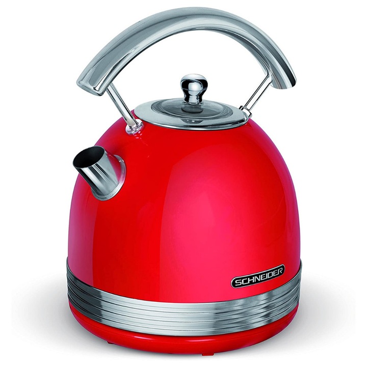 Електрическа кана Schneider SCKE17R, 2200 W, 1.7 л., Червена