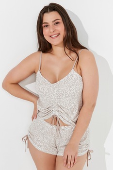 Penti, Pijama cu imprimeu, Bej Penti, Pijama cu imprimeu, Bej