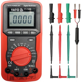 Multimetru digital universal Yato, include cabluri de masurat Multimetru digital universal Yato, include cabluri de masurat