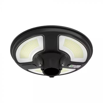 Lampa LED iluminat stradal cu panou solar V-TAC 5150, cu senzor lumina, control din telecomanda, 10000 lm, temperatura lumina 4000K, IP65, acumulator LiFePO4 3.2V 32650, 15AH, Negru Lampa LED iluminat stradal cu panou solar V-TAC 5150, cu senzor lumina, control din telecomanda, 10000 lm, temperatura lumina 4000K, IP65, acumulator LiFePO4 3.2V 32650, 15AH, Negru