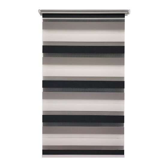 Jaluzea tip Rulou textil MINI,Deko Design,Rolete Zebra Day & Night Luxury High Quality, 44x160cm,ZP2002,culoare multicolor,accesorii albe