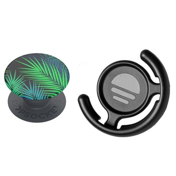 Set Suport Universal pentru telefon PopSockets Basic Midnight Palms si Suport pentru masina Set Suport Universal pentru telefon PopSockets Basic Midnight Palms si Suport pentru masina