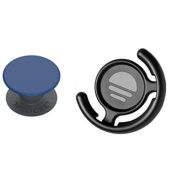 Set Suport Universal pentru telefon PopSockets Basic Blue si Suport pentru masina Set Suport Universal pentru telefon PopSockets Basic Blue si Suport pentru masina