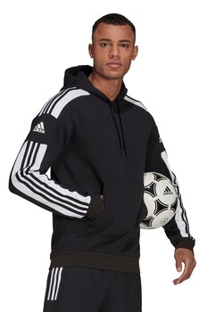 adidas Performance, Hanorac cu buzunar kangaroo, pentru fotbal Squadra 21, Negru/Alb, 3XL adidas Performance, Hanorac cu buzunar kangaroo, pentru fotbal Squadra 21, Negru/Alb, 3XL
