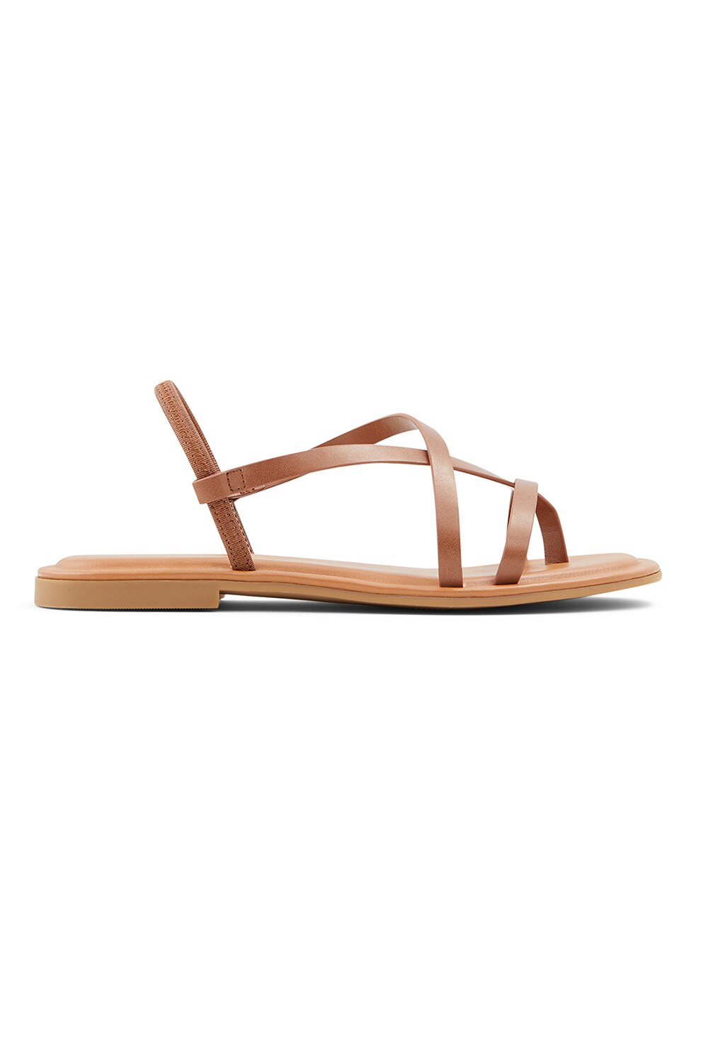 Aldo, Sandale slingback de piele Broasa, Ocru