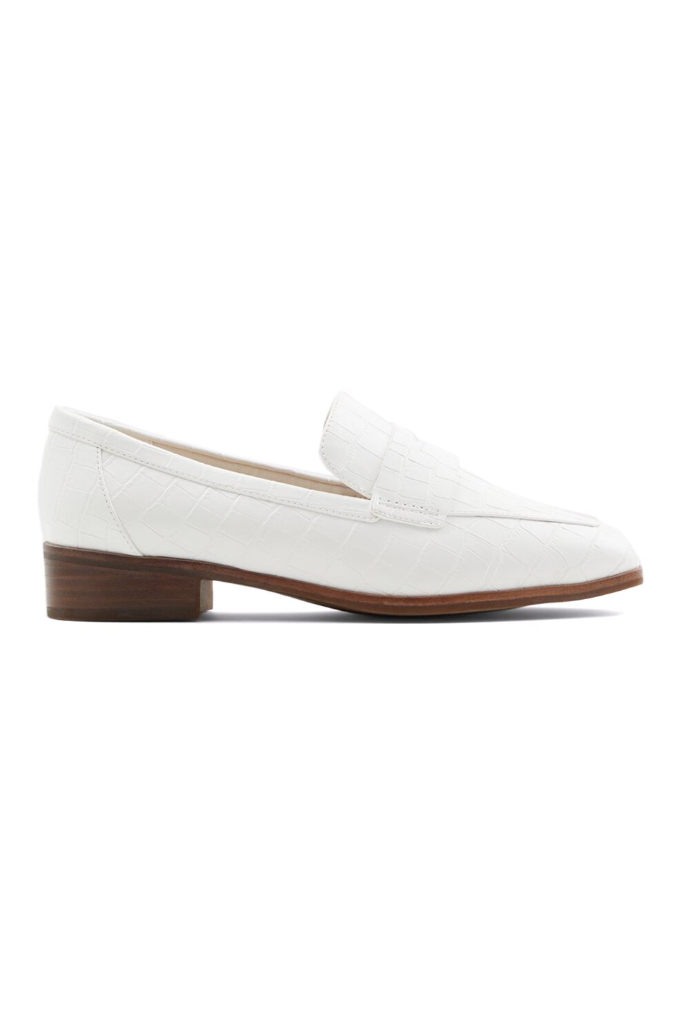 Aldo, Pantofi loafer de piele ecologica Gwirani, Alb