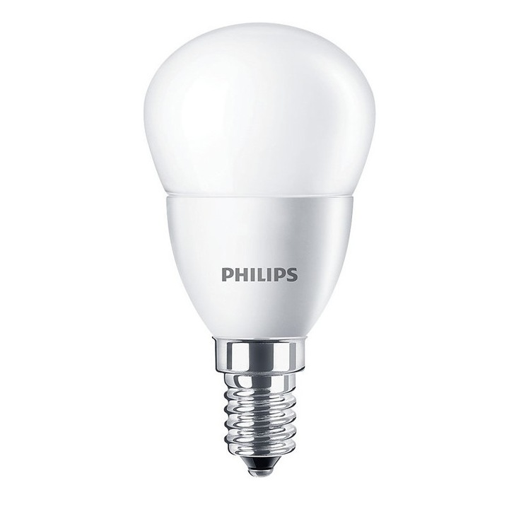 LED крушка Philips, P45, E14, 5.5 W, Естествена светлина, 4000K
