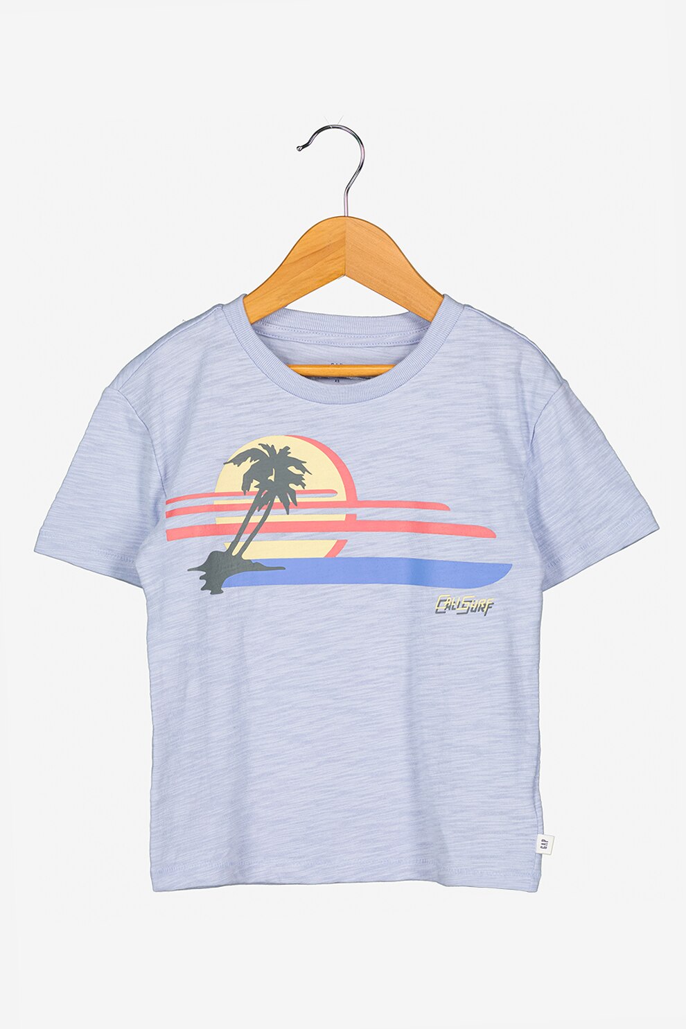 GAP, Tricou cu imprimeu grafic, Albastru melange