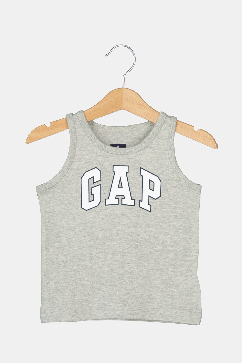GAP, Top cu imprimeu logo, Gri melange/Alb/Bleumarin