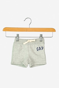 GAP, Pantaloni scurti cu snur in talie, Gri melange GAP, Pantaloni scurti cu snur in talie, Gri melange