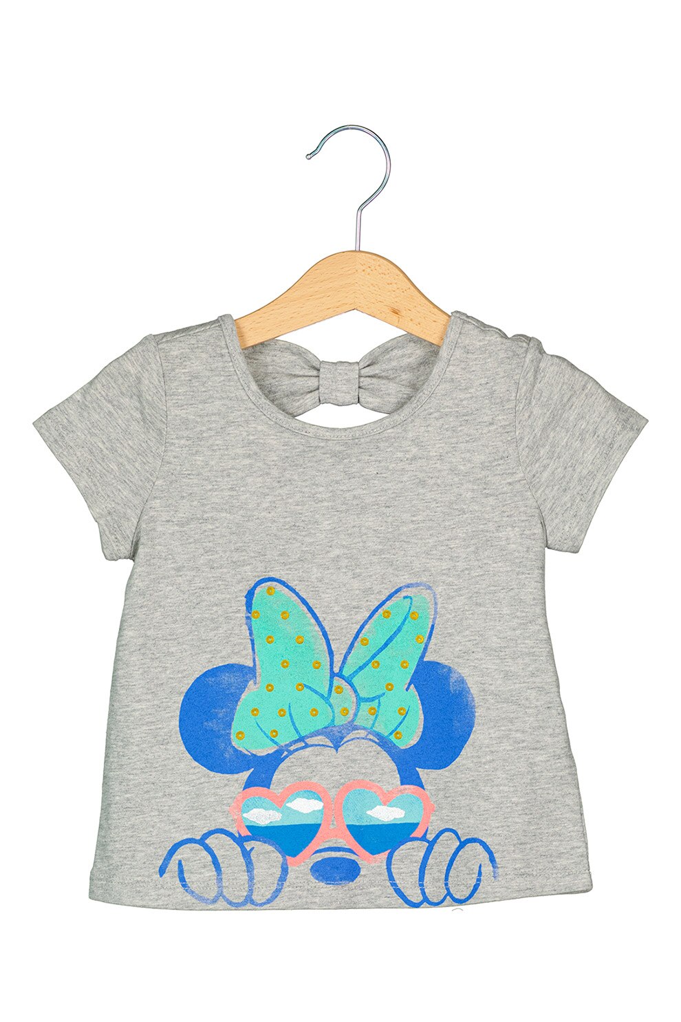GAP, Tricou de bumbac cu personaje Disney, Gri melange