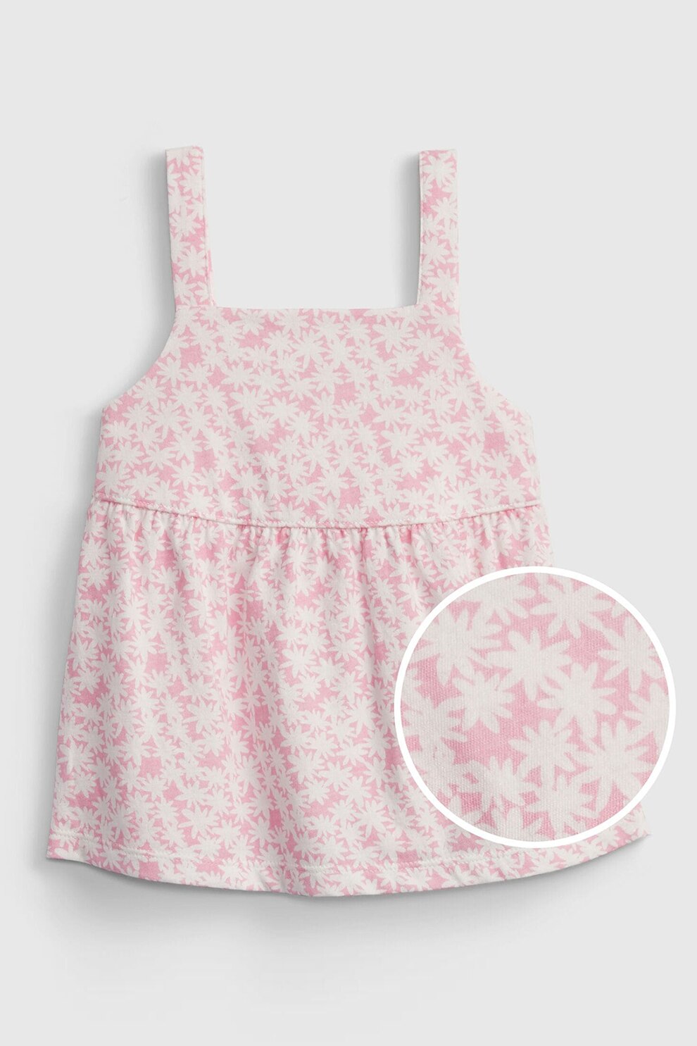 GAP, Top cu decolteu drept, Roz pal/Alb