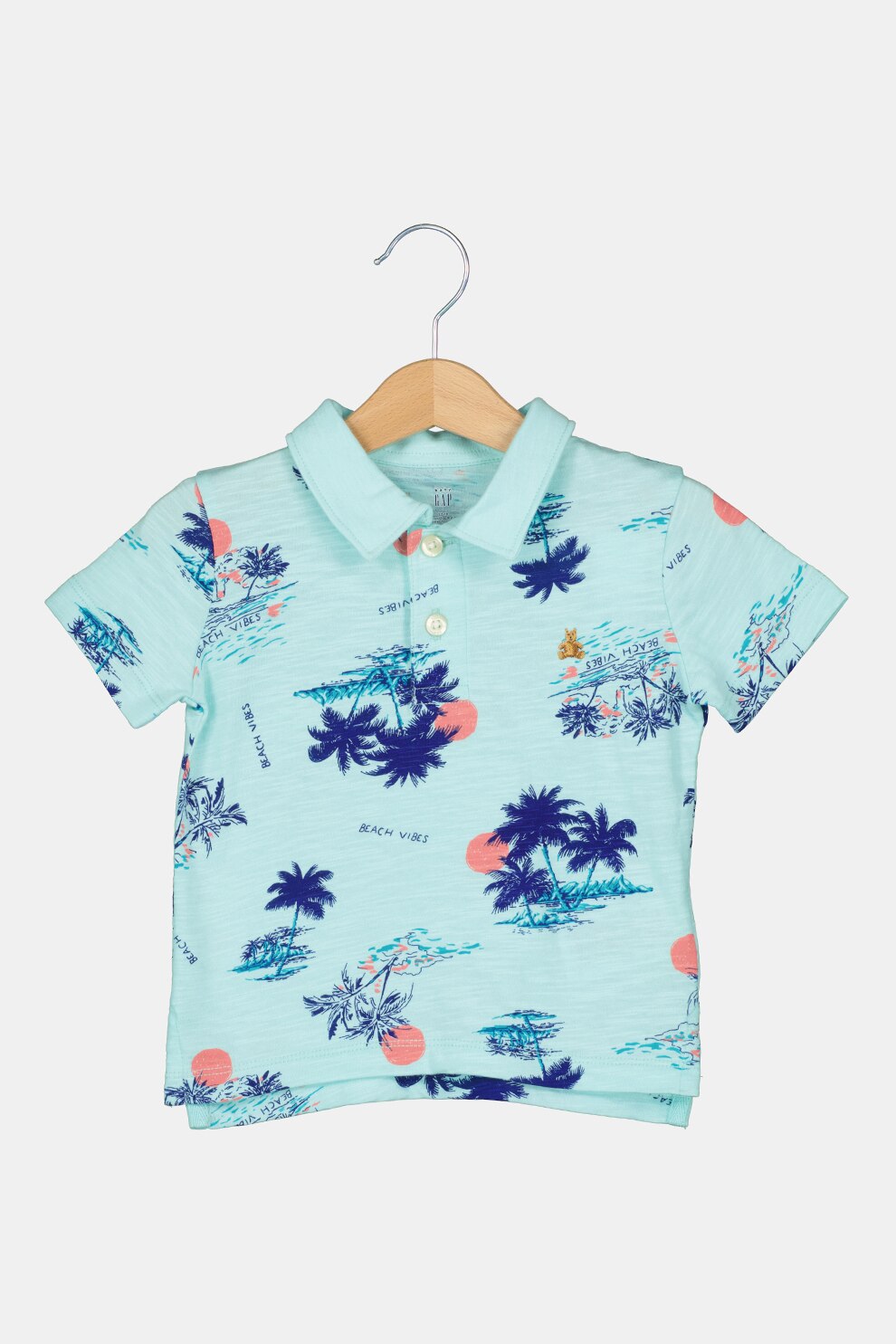 GAP, Tricou polo de bumbac, verde menta, oranj, bleumarin