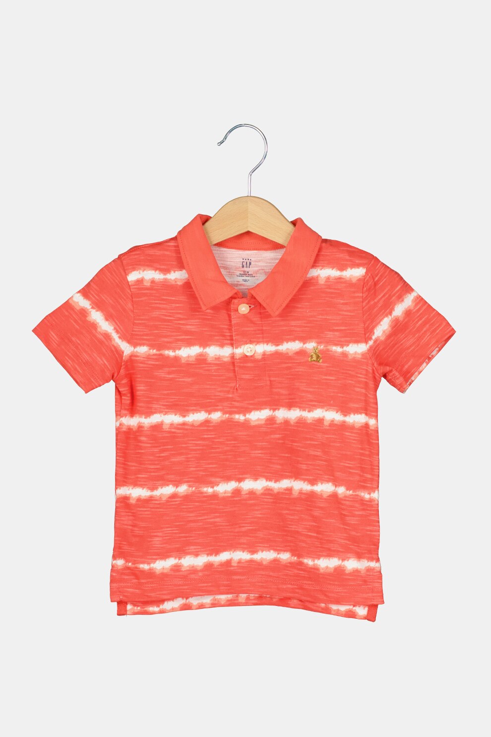 GAP, Tricou polo de bumbac, Rosu/Alb