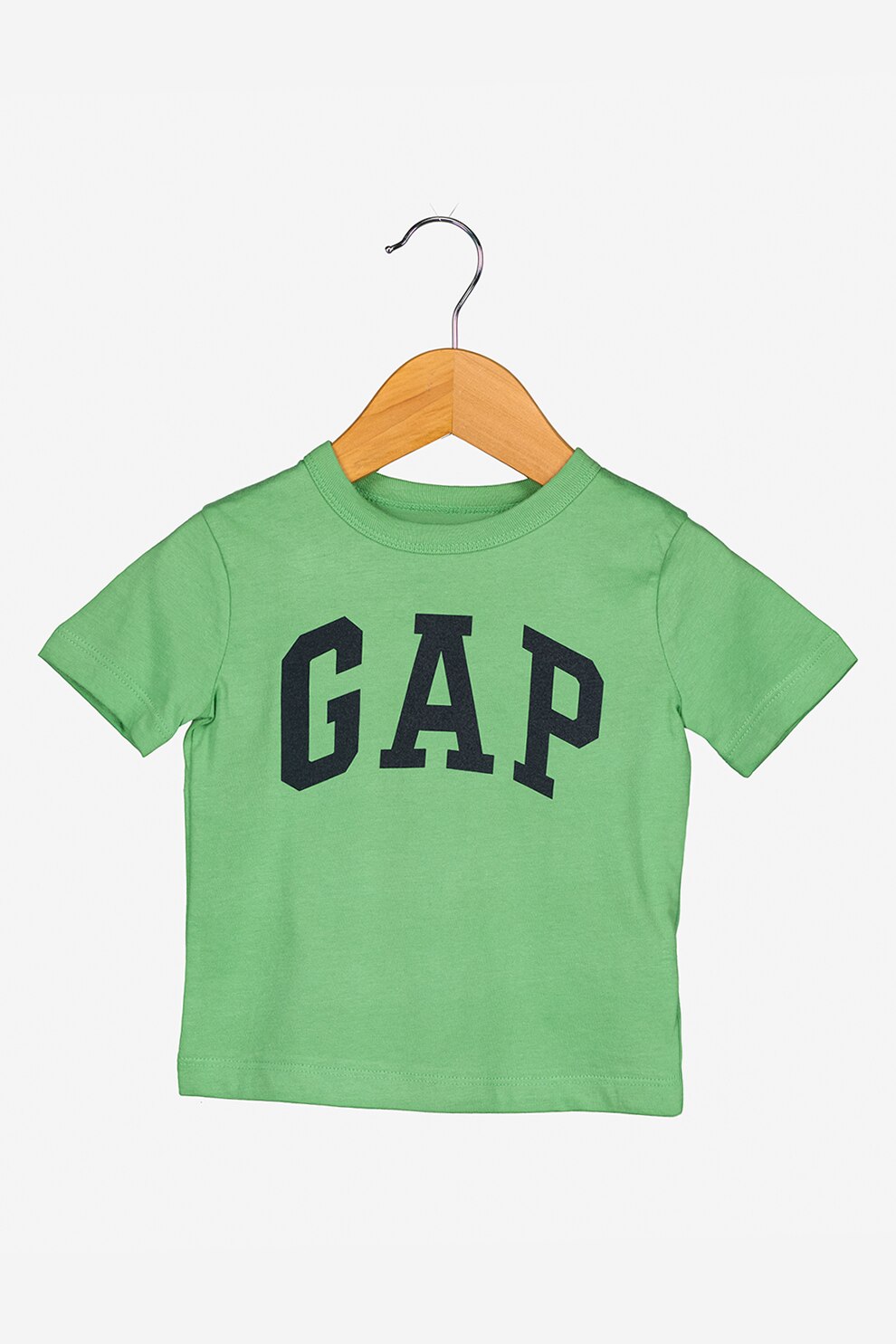 GAP, Tricou de bumbac cu logo, Verde deschis