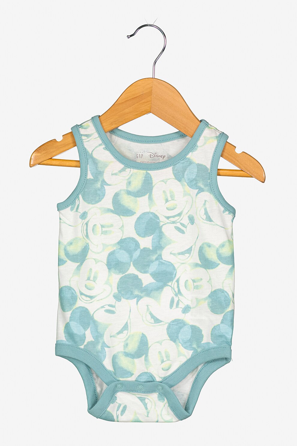 GAP, Body cu imprimeu Mickey Mouse, Verde persan
