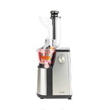 Storcator pentru fructe si legume, H.KOENIG, GSX18, capacitate 1l, motor cu viteza lenta pentru conservarea nutrientilor, silentios, sistem anti-picurare, accesorii incluse, inox, negru Storcator pentru fructe si legume, H.KOENIG, GSX18, capacitate 1l, motor cu viteza lenta pentru conservarea nutrientilor, silentios, sistem anti-picurare, accesorii incluse, inox, negru